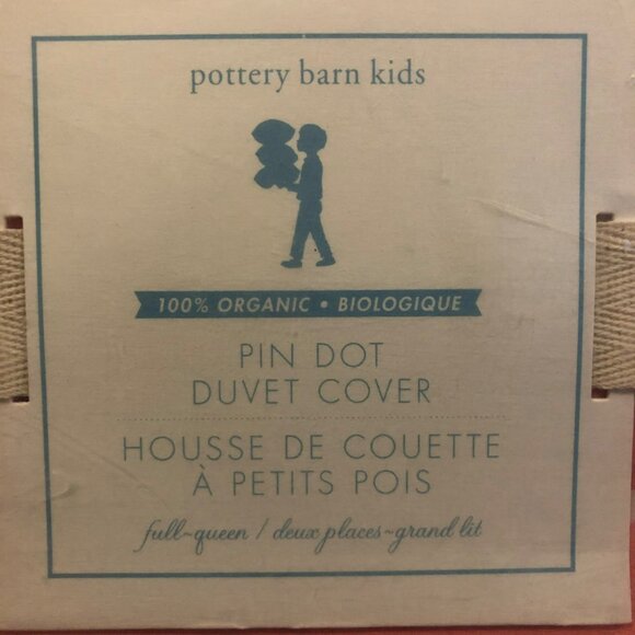 Pottery Barn Kids Pink Dot Duvet Cover Full/Queen Organic Cotton Button Closure - Picture 3 of 6